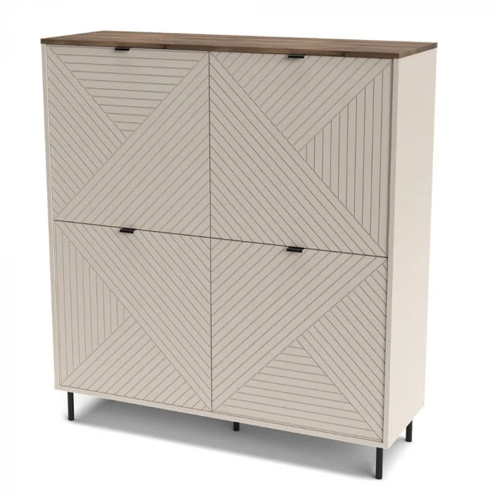 Biblioteca EVO, 4 usi, casmir + stejar castello, 123,4x40x135,2 cm