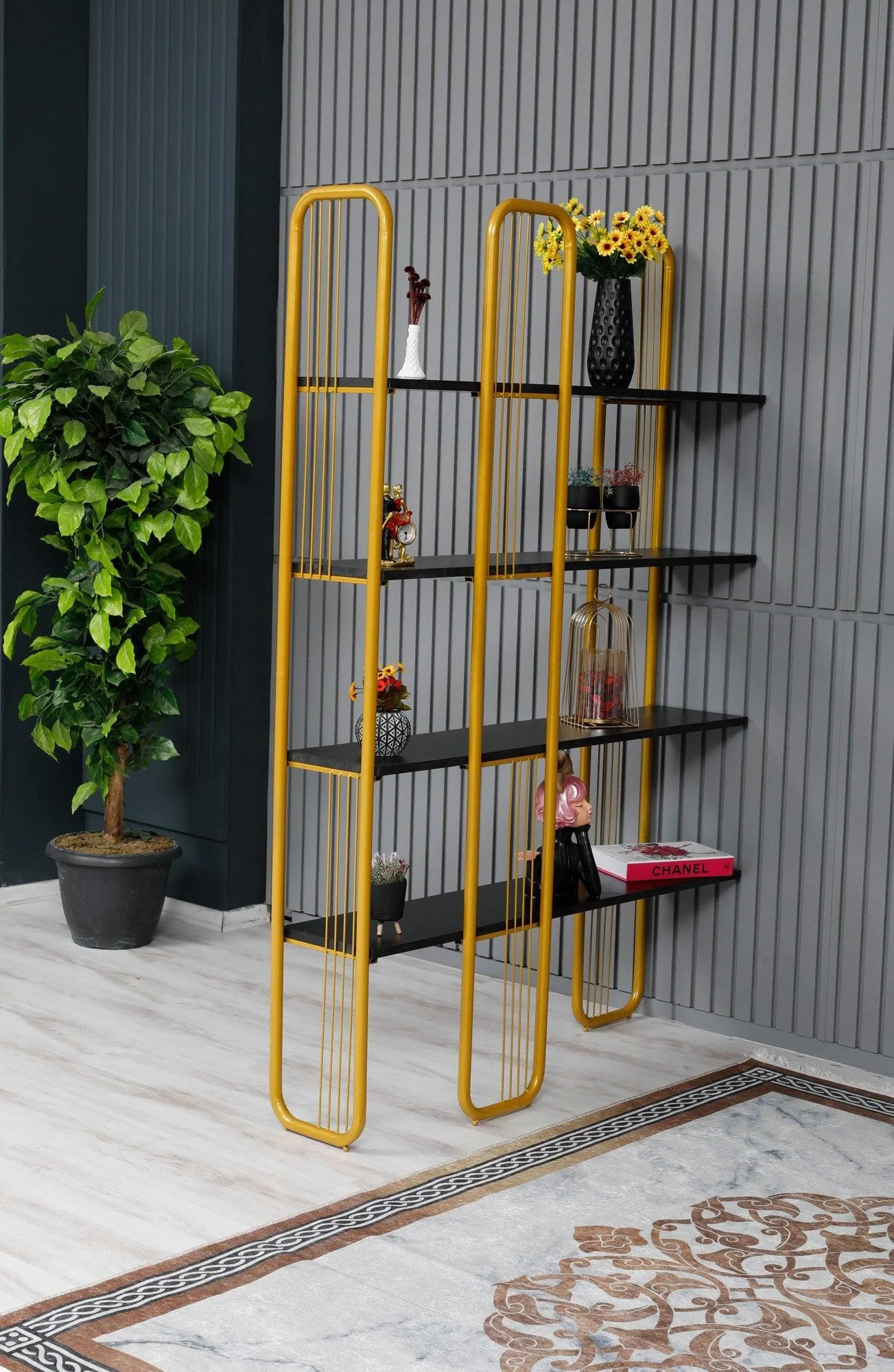 Biblioteca Sierra cu 4 Rafturi, 125 X 180 X 28 Cm