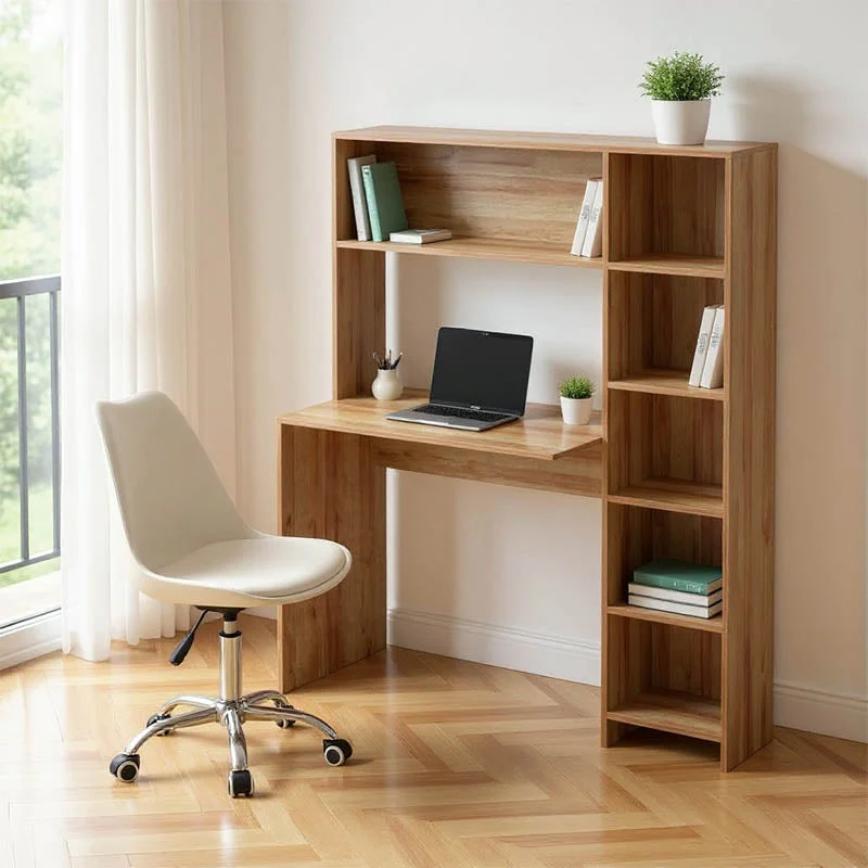 Birou Janson  cu biblioteca, Stejar, 113.2x40x141.8 cm