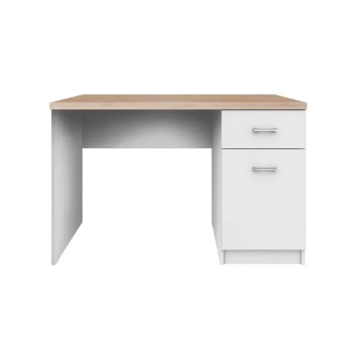 Birou TOP MIX, 1 usa, 1 sertar, alb, 120x55x77 cm