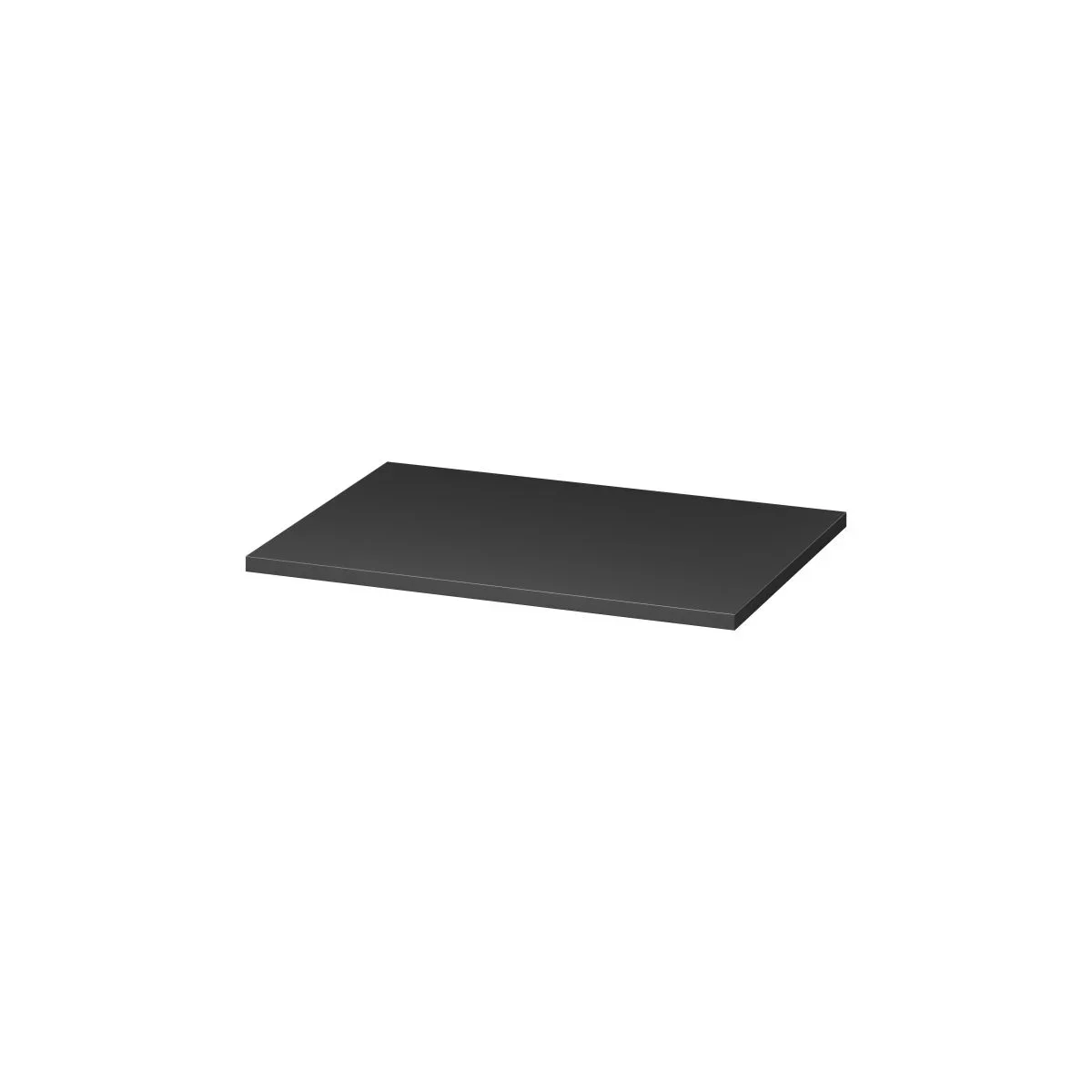 Blat pentru mobilier baie 80 cm, negru mat, Cersanit Tirso