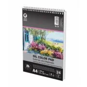 Bloc de desen A4 Pigna, Culori de ulei, 24 file, 190g/mp, cu spira