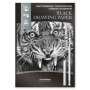 Bloc desen A4, 20 file - 120gsm, AURORA Raphael - hartie neagra