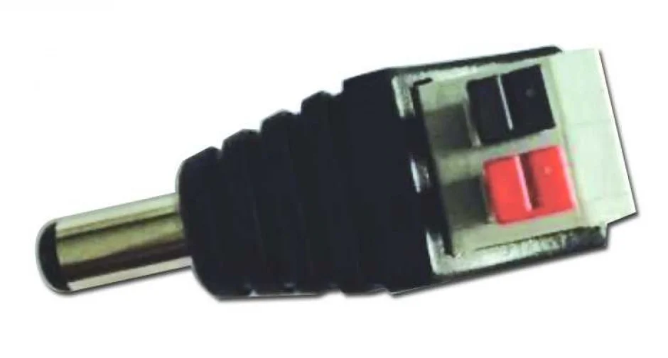 Bloc terminal la DC 2.1x5.5mm tata cu clips pentru CCTV, DC-M/2.1X5.5-TBC