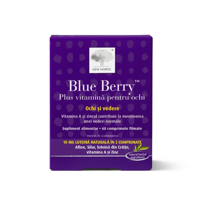 Blue Berry Plus, 60 comprimate filmate, New Nordic