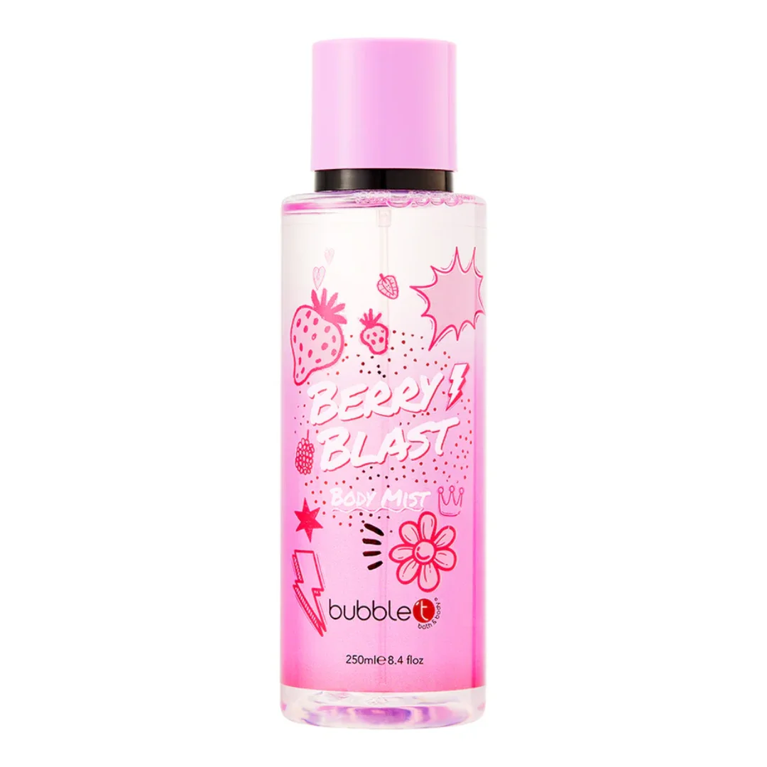 Body Mist cu parfum de fructe de padure, 250ml, Bubble T