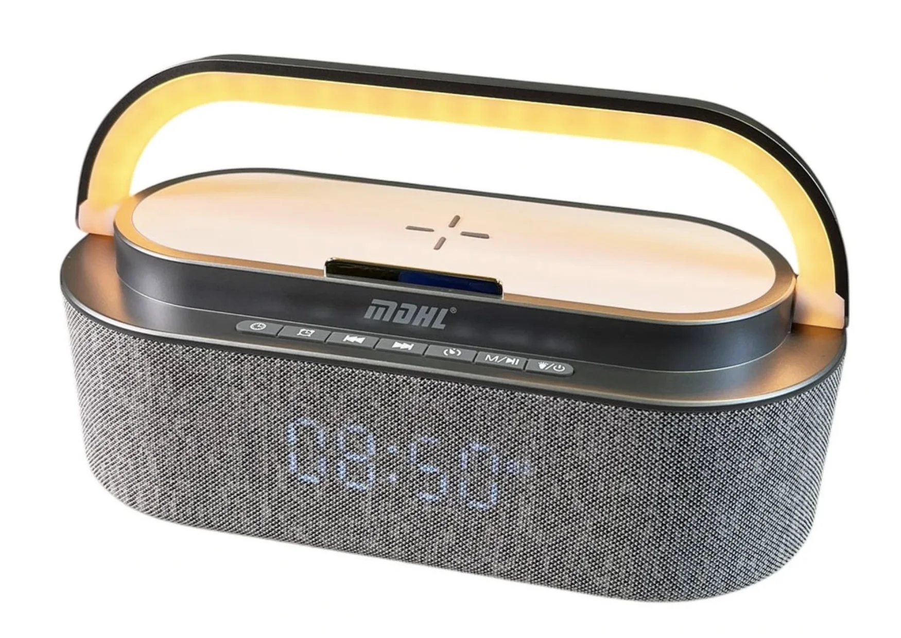 Boxa Bluetooth MD S305 cu lumina LED incarcator wireless si ceas