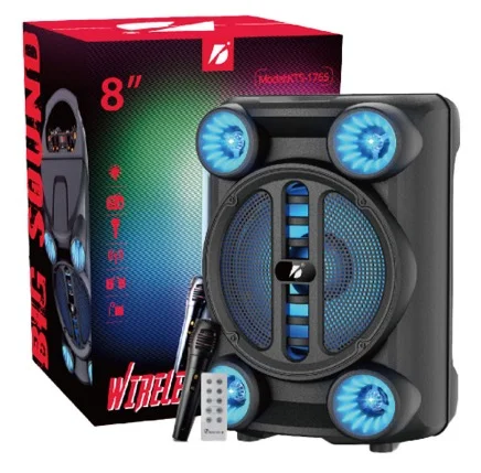 Boxa Portabila 8" KTS-1765 RGB cu Microfon si Telecomanda