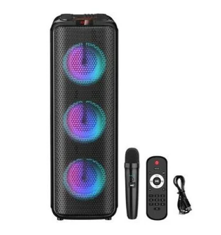 Boxa portabila Bluetooth de 3x8 inci ZQS 8303 cu microfon si telecomanda