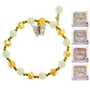 Bratara cu margele - fluture, diverse culori, 9 cm, MegaCreative 543833