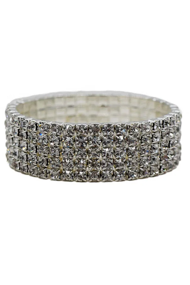 Bratara lata Noyr, cu pietre semipretioase, pentru femei, argintiu, BN014