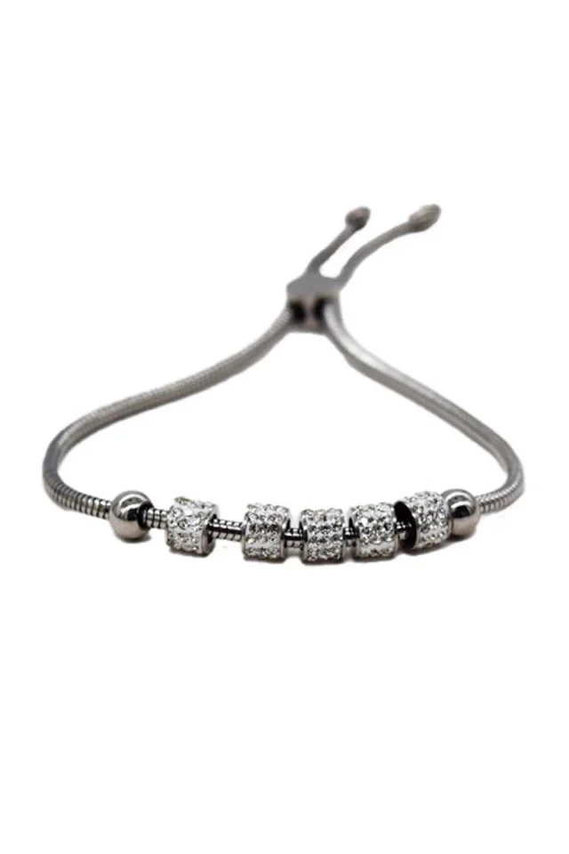 Bratara Pandy, cu talismane, pentru femei, argintiu, BP011