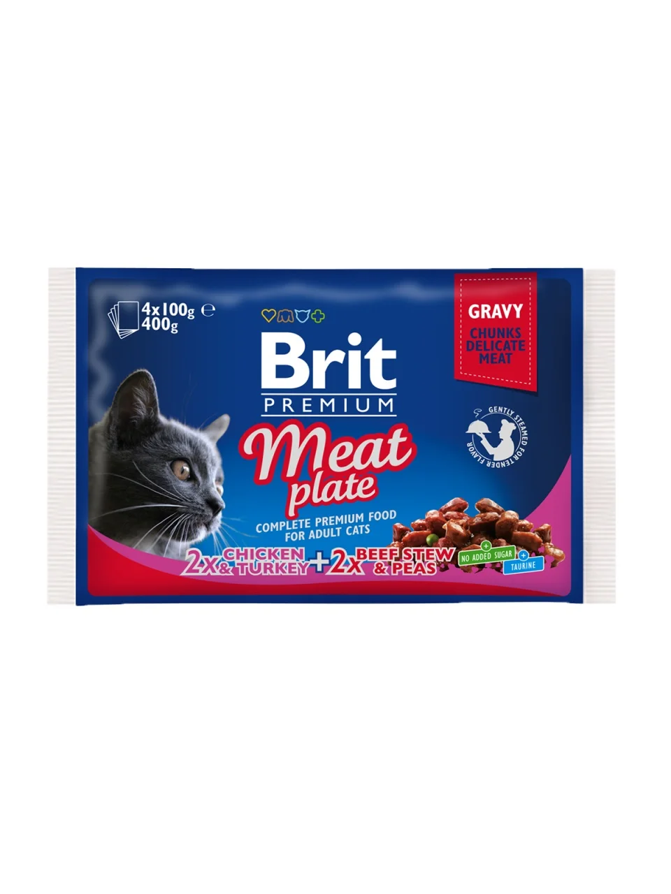Brit Premium Plicuri Pisica Multipack, 4x100 grame
