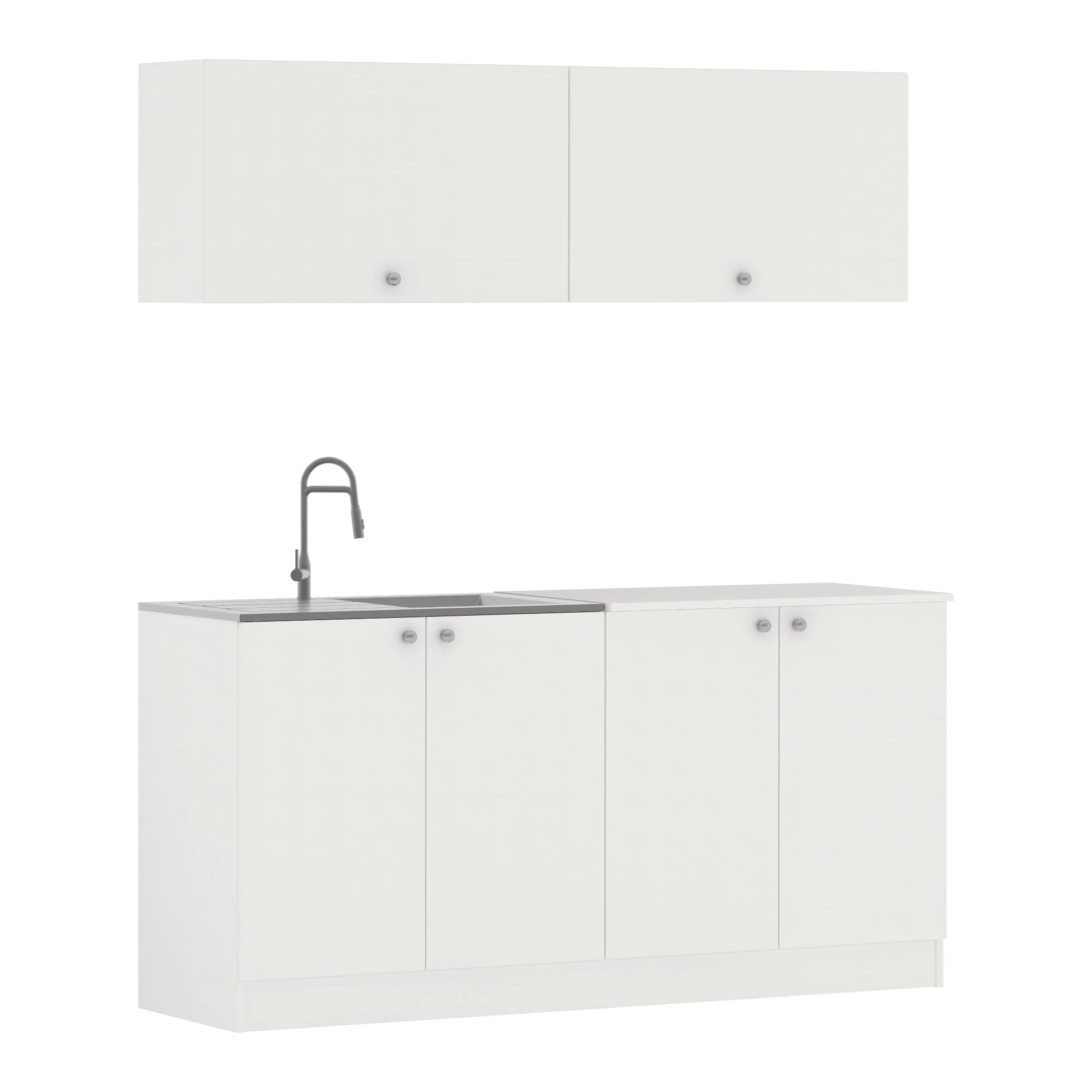 Bucatarie Alegra, Alb, L 160 cm