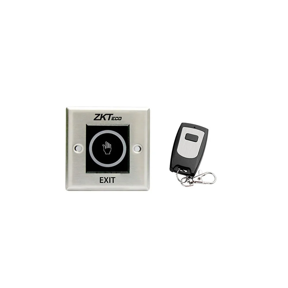 Buton cerere iesire cu telecomanda ZKTeco ACC-ECO-PUSH-TLEB101-R, NO/NC/COM, indicator LED, aparent