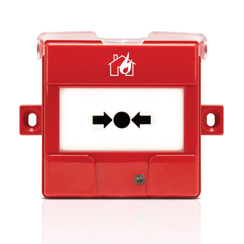 Buton incendiu adresabil de exterior Satel ROP-401, resetabil, indicator LED, compatibil cu ACSP-402