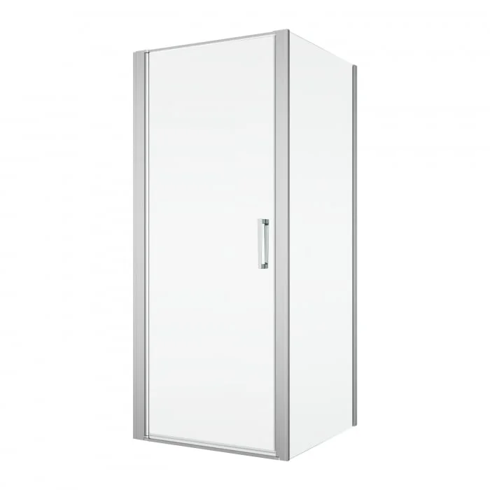 Cabina dus crom 70x70 cm cu usa pivotanta, grosime sticla 6 mm, tratament anticalcar, Ronal Divera