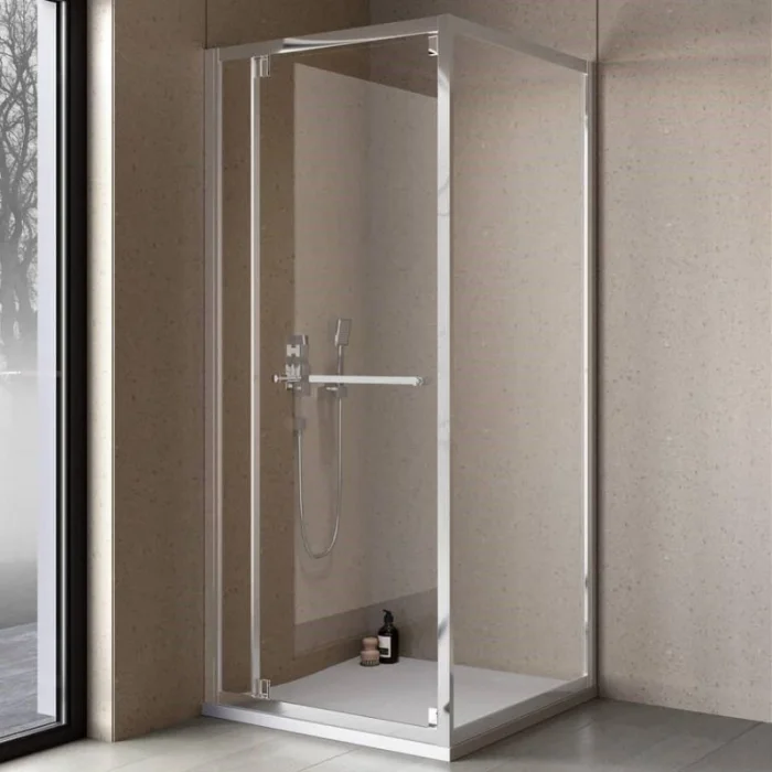Cabina dus cu usa glisant,  rotativ 90 x 90 cm, crom, Kolpasan, Stellar Uni