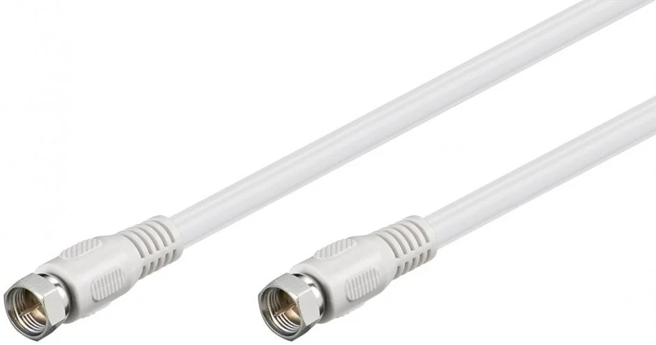 Cablu coaxial antena F 7.5m Alb, AK-SAT-007-S