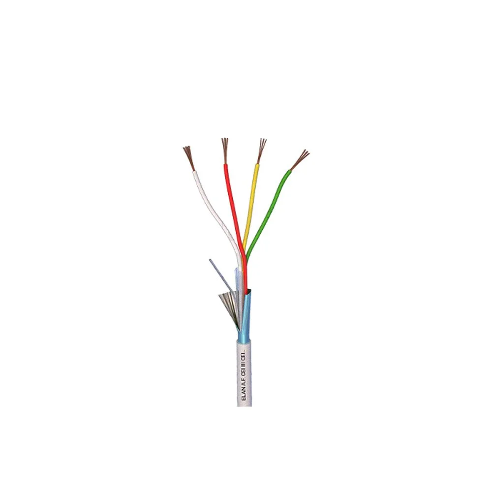 Cablu ecranat alarma Elan 4x0.22, cupru, 4 mm, 100 metri