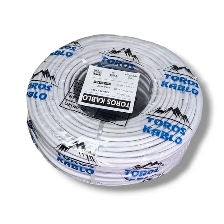 Cablu electric curent TOROS TRS2X2.5, 100m, 2x2.5 mm², cupru, izolatie PVC dublu strat, 300/500V, flexibil, pentru circuite de priza si instalatii electrice rezidentiale si comerciale
