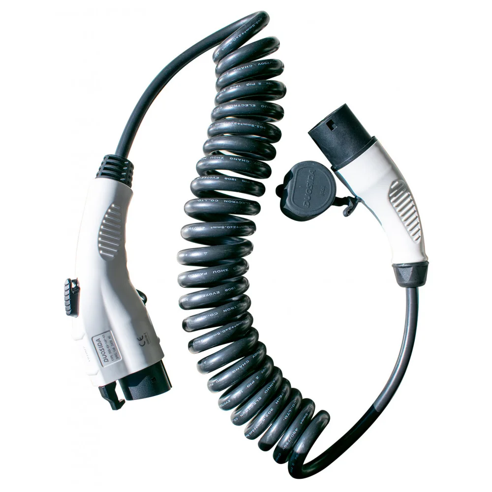 Cablu incarcare masini electrice Duosida T12/16SN, Type 1 la Type 2, 3.6 W, monofazat, 5 m