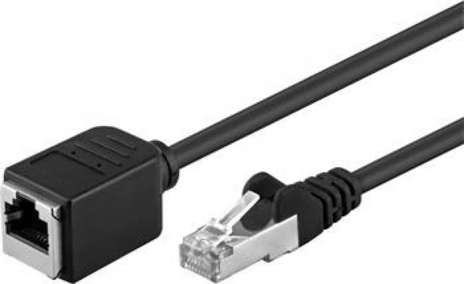 Cablu prelungitor FTP cat 5e RJ45 T-M 5m Negru, 91884