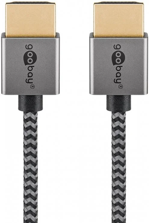 Cablu Slim High Speed HDMI 8K60Hz T-T 1m brodat, Goobay G75757