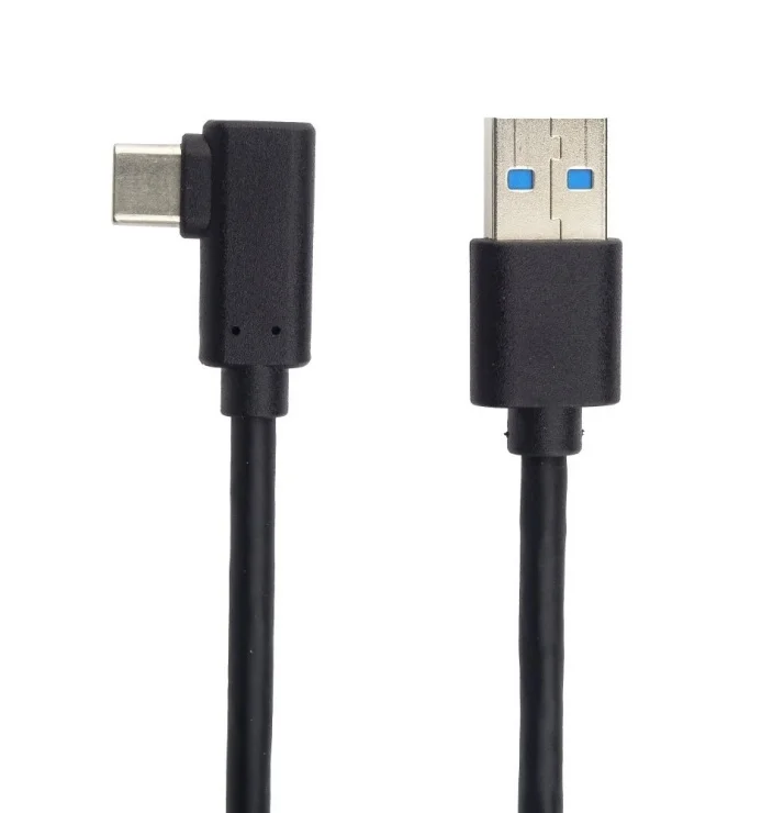 Cablu USB 3.0-C unghi 90 grade la USB-A 2m T-T Negru, KU31CZ2BK