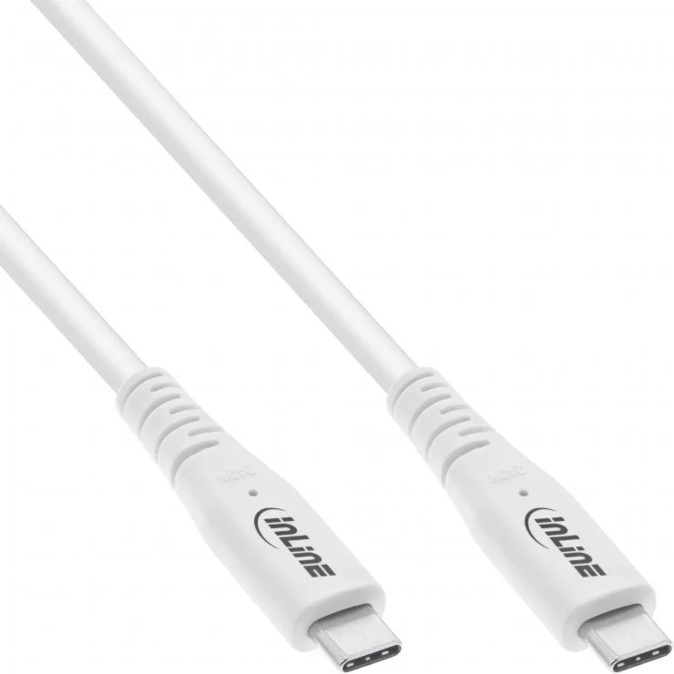 Cablu USB 4 type C 240W/8K60Hz T-T 0.5m Alb, InLine IL35906W