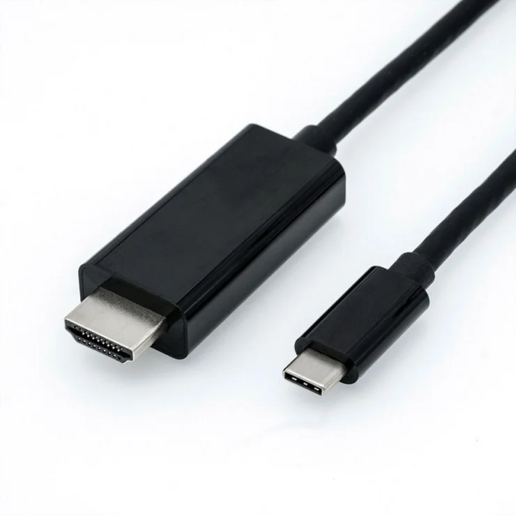 Cablu USB tip C la HDMI 4K60Hz T-T 2m Negru, Roline 11.04.5841