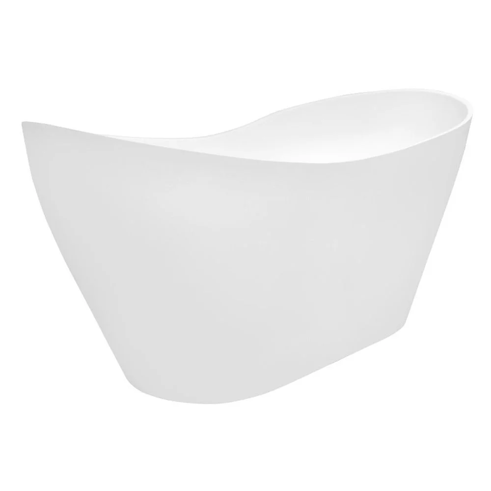 Cada baie freestanding asimetrica, compozit, alba, 160 x 70 cm, Besco Viya