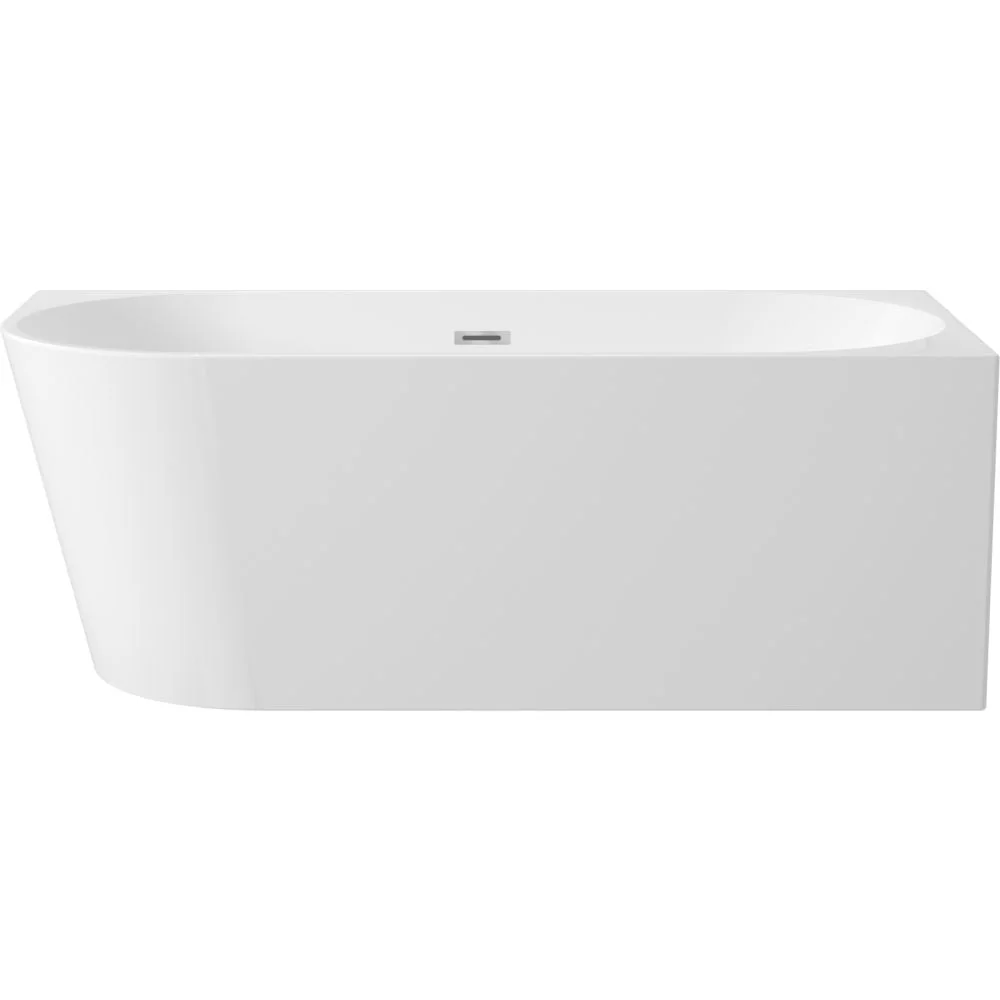 Cada baie freestanding Deante Silia, 150 x 75 cm, lipita de perete, orientare dreapta, alb lucios