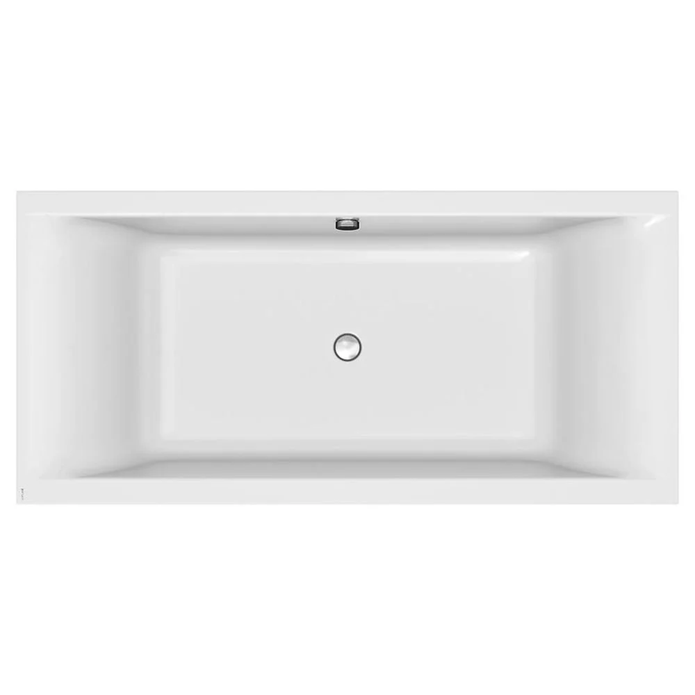 Cada baie incastrata Cersanit Larga, 190 x 90 cm, dreptunghiulara, alb lucios