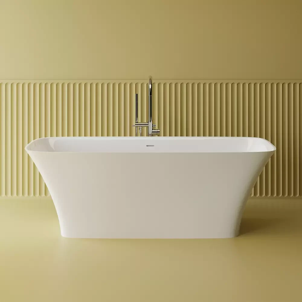 Cada freestanding, din compozit, 175x76 cm, cu preaplin,  Marmite Corsica