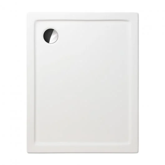 Cadita de dus dreptunghiulara, din acril, alba, 120x80x5 cm, Roth Flat KVADRO