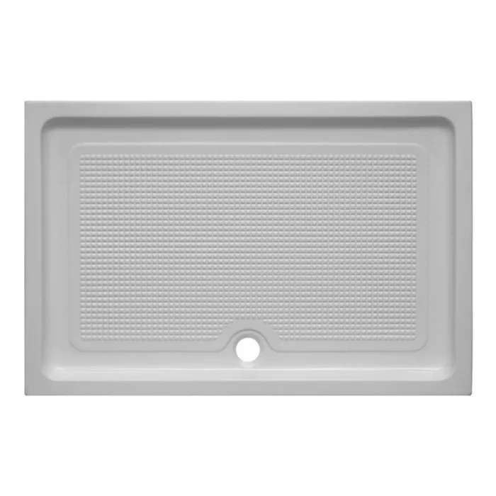 Cadita de dus dreptungiulara, acril, alba, 120x90x15 cm,  Belform, sifon inclus, Bella