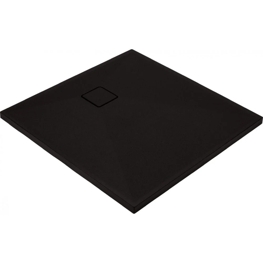 Cadita dus compozit slim patrata neagra 90x90 cm Deante, Correo Square