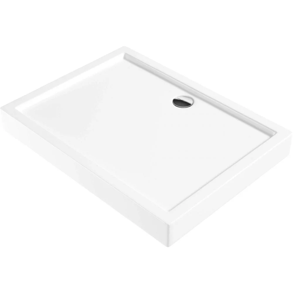 Cadita dus dreptunghiulara alba 120x90 cm Jasmin Plus, Deante