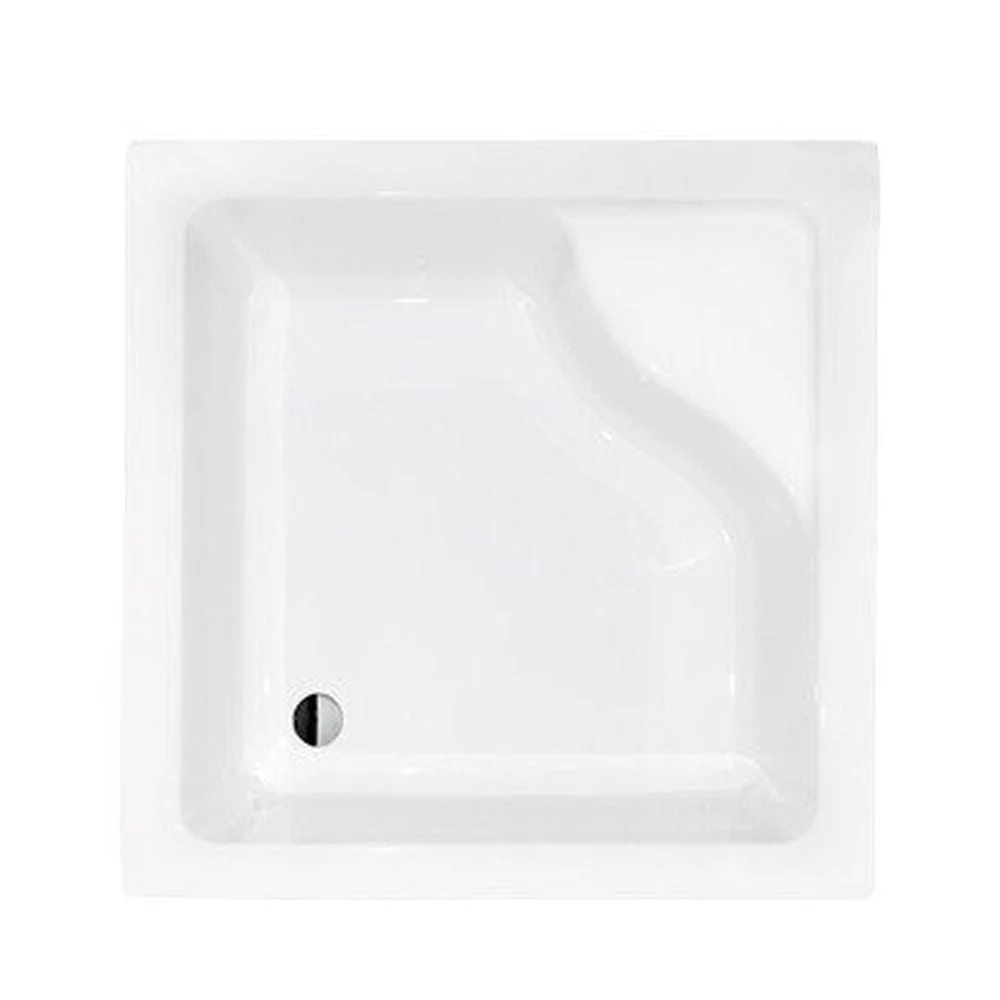 Cadita dus patrata cu sezut, 90x90 cm, alba, Besco Igor