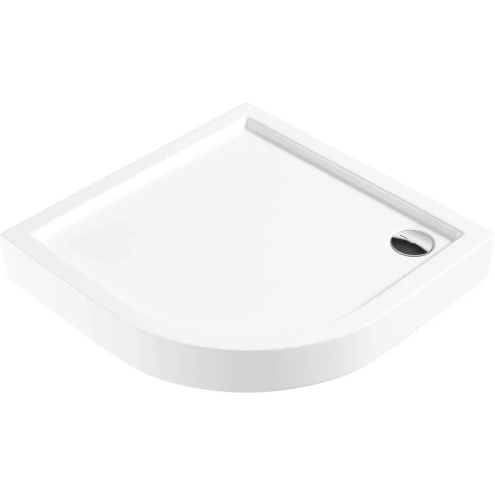 Cadita dus semirotunda alba 80x80 cm Jasmin, Deante