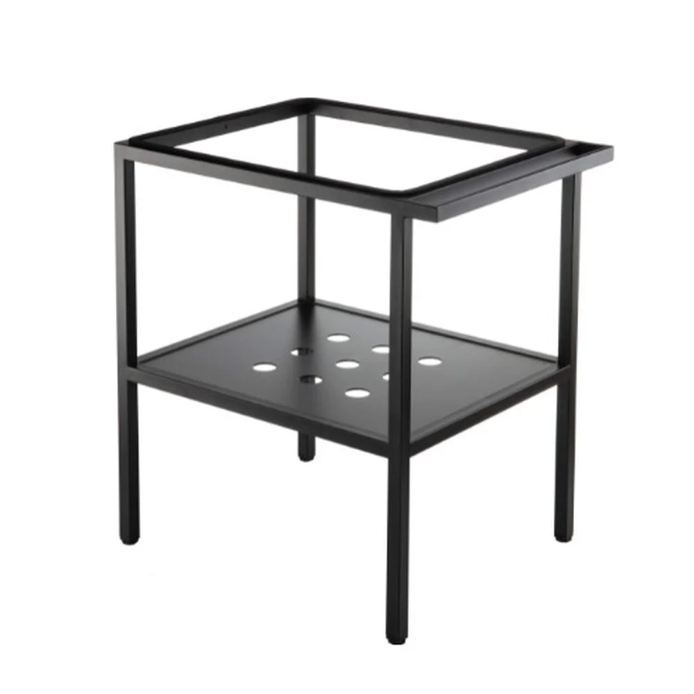 Cadru metalic cu port prosop negru pentru lavoar baie 66.5 cm, Deante