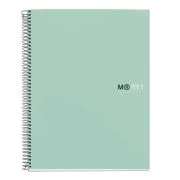 Caiet cu spira Miquelrius Original, A4, matematica, 80 file, coperta cu tratament antiviral si antibacterian, aqua