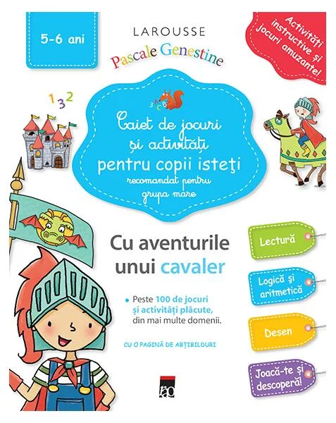 Caiet de jocuri și activități pentru copii isteți - 5-6 ani - Paperback - Pascale Genestine - RAO