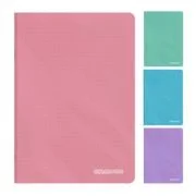 Caiet scolar A4 Colorarte, 60  file, matematica, colturi rotunjite, coperta plastic, culori macarons, 70g/mp