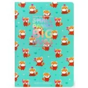 Caiet velin Quaderno, Panda rosu, mediu, Legami