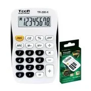 Calculator de birou Toor TR-295-K 120-1769, 8 digiti, alimentare baterie, alb/negru