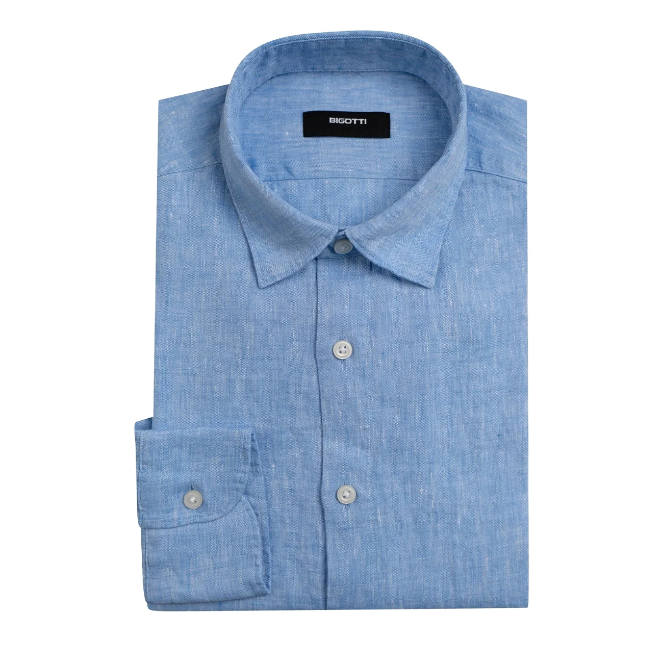 Camasa din in shaped bleu Xxl