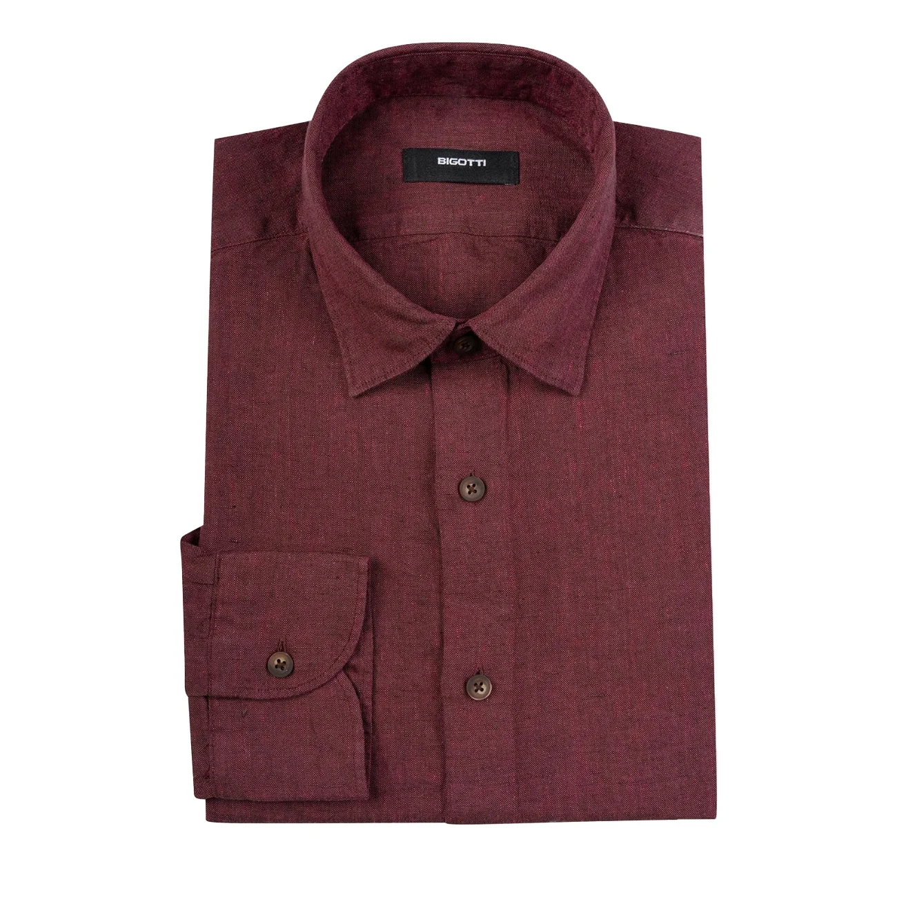 Camasa din in slim burgundy  Xxl