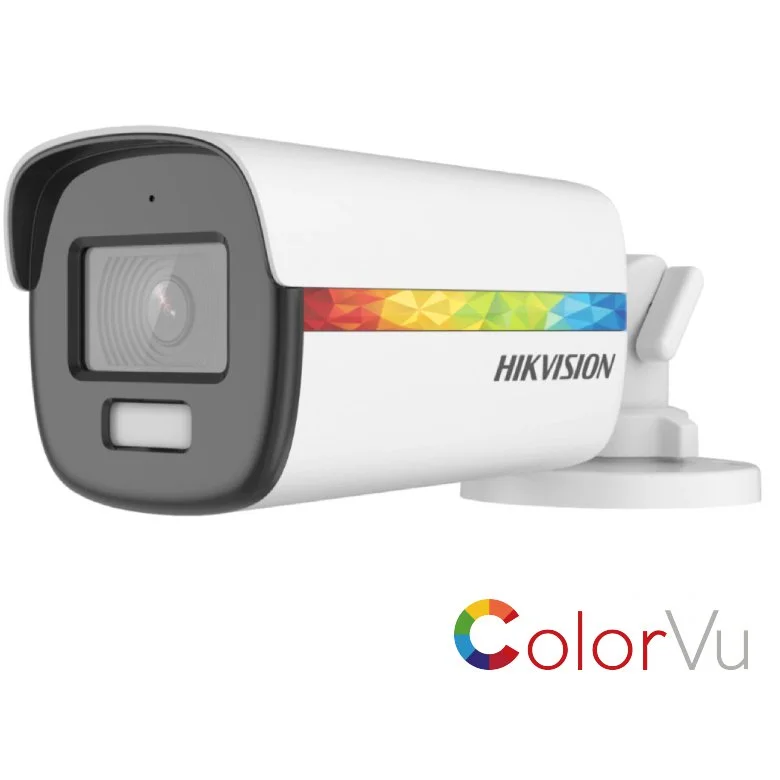 Camera 4in1 ColorVu TurboHD Hikvision DS-2CE12DF8T-FSLN, 2MP, lentila 2.8mm, 40m lumina alba, WDR 130 dB, microfon, IP67